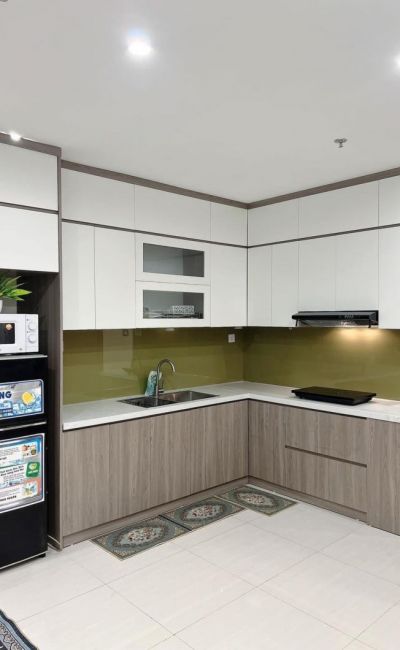 TỦ BẾP GỖ MDF LÕI XANH